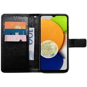 Lompakkokotelo 3-kortti Samsung Galaxy A03 - Musta