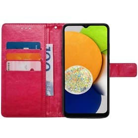 Lompakkokotelo 3-kortti Samsung Galaxy A03 - Vaaleanpunainen