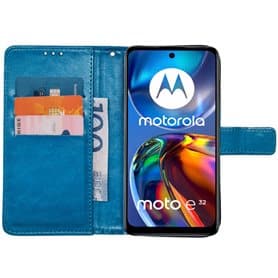 Mobil lommebok 3-kort Motorola Moto E32 - Lyseblå