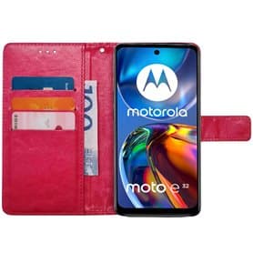 Mobile wallet 3-card Motorola Moto E32 - Pink