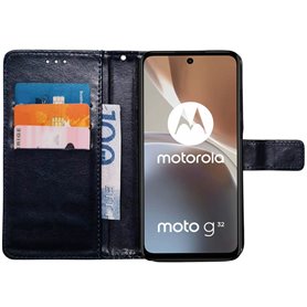 Wallet cover 3-kort Motorola Moto G32 - Mørkeblå