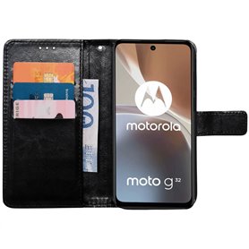 Wallet cover 3-kort Motorola Moto G32 - Sort