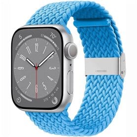 Flettet Elastik Armbånd Apple Watch 8 (45mm) - skyblue