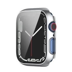 Cover med glasdæksel Apple Watch 7 (41mm) - Sølv
