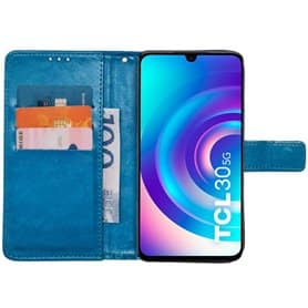 Mobilplånbok 3-kort TCL 30 5G - Ljusblå