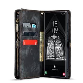 Multiplånbok CaseMe 11-kort Samsung Galaxy S23 Ultra - Svart/Grå