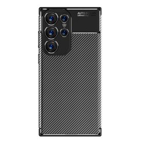 Carbon silikon Deksel Samsung Galaxy S23 Ultra - Sort