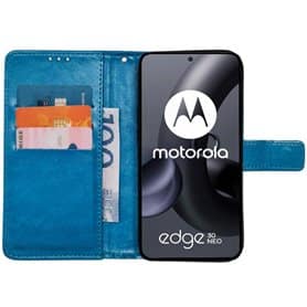 Lompakkokotelo 3-kortti Motorola Edge 30 Neo - Vaaleansininen