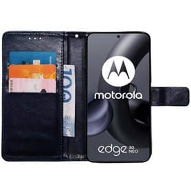 Lompakkokotelo 3-kortti Motorola Edge 30 Neo - Tummansininen