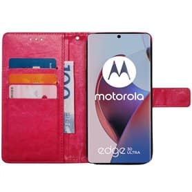 Lompakkokotelo 3-kortti Motorola Edge 30 Ultra - Vaaleanpunainen