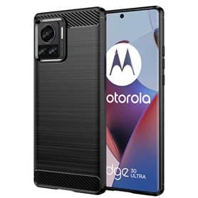 Harjattu TPU kuori Motorola Edge 30 Ultra - Musta