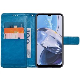 Mobil lommebok 3-kort Motorola Moto E22i - Lyseblå