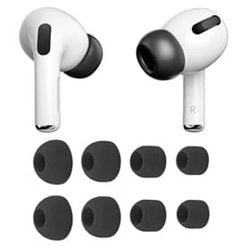 AirPods Pro silicone pads 8-pack (XS/S/M/L) - Black
