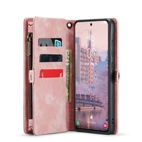 CaseMe Lompakkokotelo 11-kortti Samsung Galaxy S23 Plus - Vaaleanpunainen