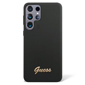 Guess silicone vintage gold logo Samsung Galaxy S23 Ultra - Sort