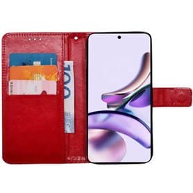 Mobile wallet 3-card Motorola Moto G13 - Red