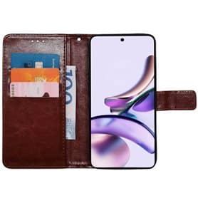 Mobile wallet 3-card Motorola Moto G13 - Brown