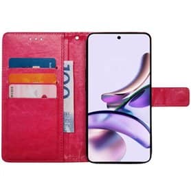 Wallet cover 3-kort Motorola Moto G13 - Lyserød