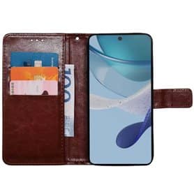 Wallet cover 3-kort Motorola Moto G53 - Brun