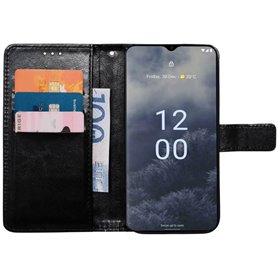 Lompakkokotelo 3-kortti Nokia G60 - Musta