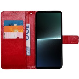 Lompakkokotelo 3-kortti Sony Xperia 1 IV - Punainen