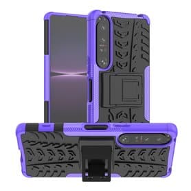 Iskunkestävä kuori jalustalla Sony Xperia 1 IV - Violetti