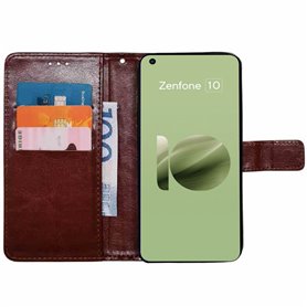 Wallet cover 3-kort Asus Zenfone 10 - Brun