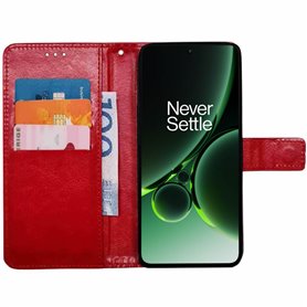 Wallet cover 3-kort OnePlus Nord 3 5G - Rød