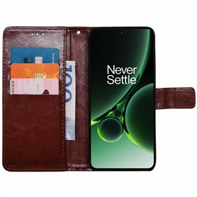 Lompakkokotelo 3-kortti OnePlus Nord 3 5G - Ruskea