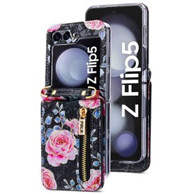 POLA Flower fodral Samsung Galaxy Z Flip 5 - Black
