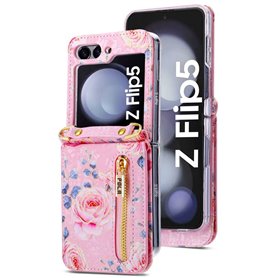 POLA Flower fodral Samsung Galaxy Z Flip 5 - Pink
