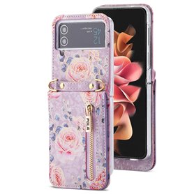 POLA Flower fodral Samsung Galaxy Z Flip 4 - Purple