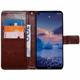 Wallet cover 3-card Nokia XR21 - Brown