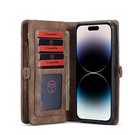 Multi Wallet CaseMe 11-kort Apple iPhone 15 Pro - Brun