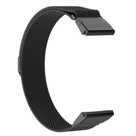 Milanese watchband Garmin Approach S60 - Black