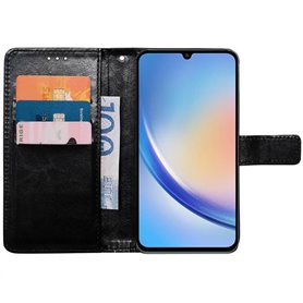Wallet cover 3-card Samsung Galaxy A05s - Black