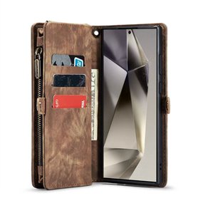 Multi Wallet CaseMe 11-kort Samsung Galaxy S24 Ultra - Brun