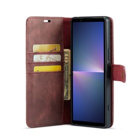 Wallet DG-Ming 2i1 Sony Xperia 5 V - Rød
