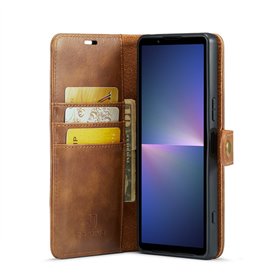 Wallet DG-Ming 2i1 Sony Xperia 5 V - Brun