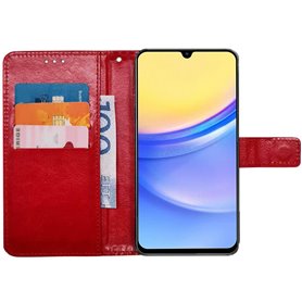 Handyhülle 3-Karten Samsung Galaxy A15 - Rot