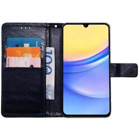 Lompakkokotelo 3-kortti Samsung Galaxy A15 - Tummansininen