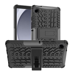 Iskunkestävä kuori jalustalla Samsung Galaxy Tab A9 - Musta