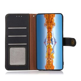 Mobil lommebok 3-korts lær RFID Sony Xperia 1 VI - Sort