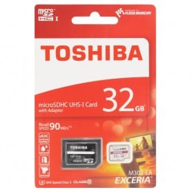 Toshiba 32 GB Micro SD med klasse 10-adapter