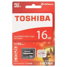 Toshiba 16Gb Micro SD luokan 10 sovittimella