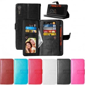 Dobbelt flip Flexi 9-kort Sony Xperia XZ XZ mobil lommebok kassett