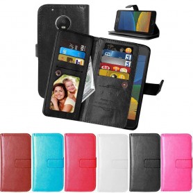 Mobilplånbok Dubbelflip Flexi 9-kort Motorola / Lenovo Moto G5