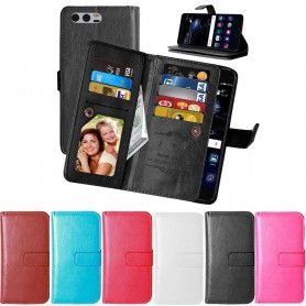 Mobil lommebok Dobbeltvipp Flexi 9-kort Huawei Honor 9 (STF-L09) mobiltelefonveske
