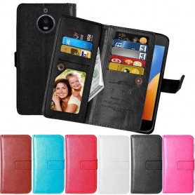 Mobilplånbok Dubbelflip Flexi 9-kort Motorola Moto E4 Plus mobilskal fodral