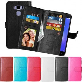 Mobil lommebok Dobbelt flip Flexi 9-kort Asus Zenfone 3 Max ZC552KL